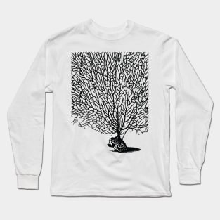 Black Sea Fan Coral Long Sleeve T-Shirt